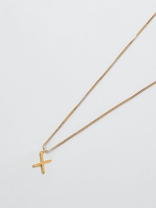 Gold Dainty Initial Necklace sold by GAP