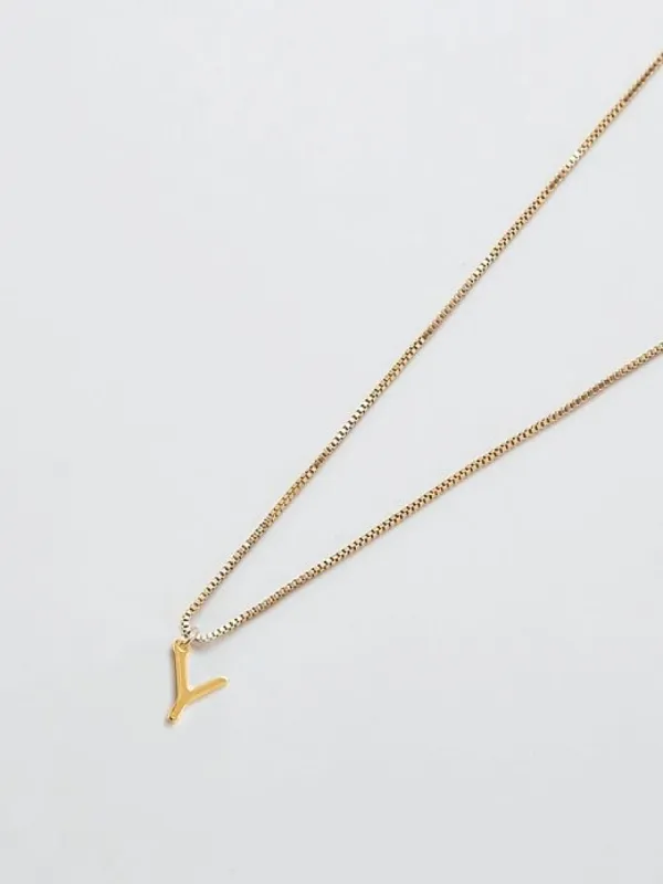 Gold Dainty Initial Necklace sold by GAP