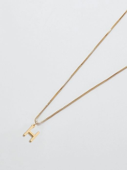 Gold Dainty Initial Necklace sold by GAP