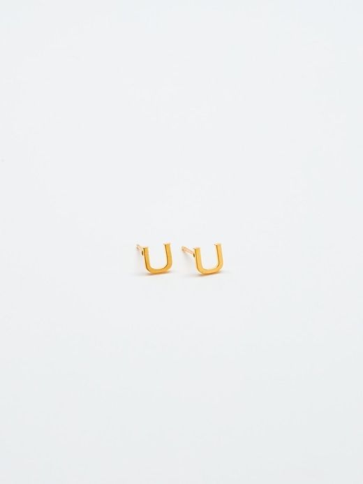 Gold Initial Earrings sold by GAP
