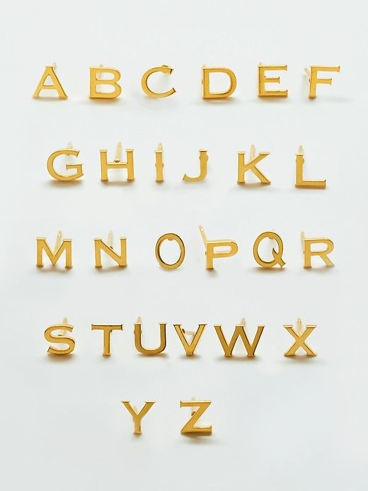 Gold Initial Earrings sold by GAP product image thumbnail 3