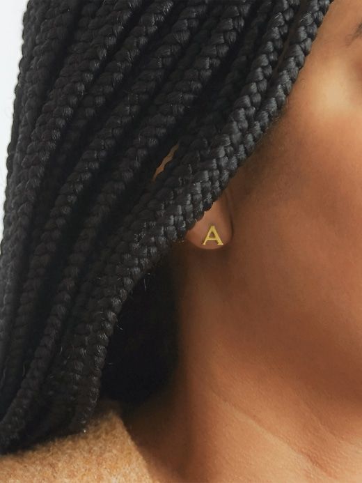 Gold Initial Earrings sold by GAP product image thumbnail 4
