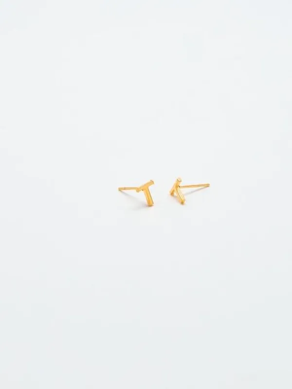 Gold Initial Earrings sold by GAP