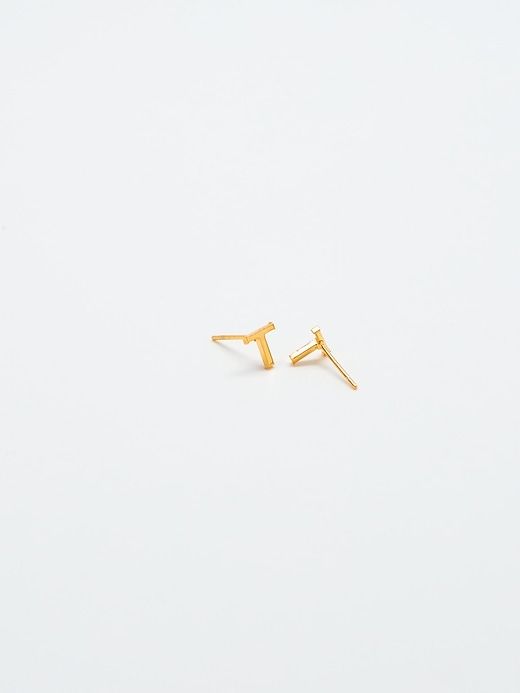 Gold Initial Earrings sold by GAP product image thumbnail 2