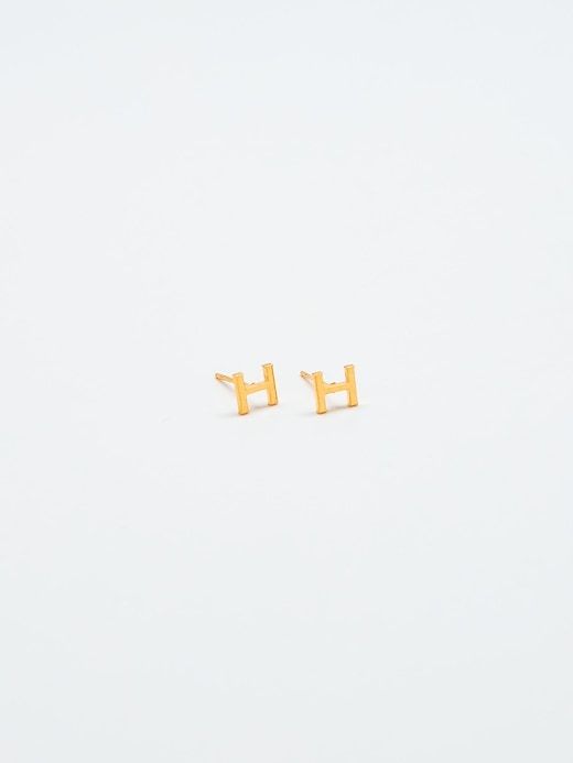 Gold Initial Earrings sold by GAP