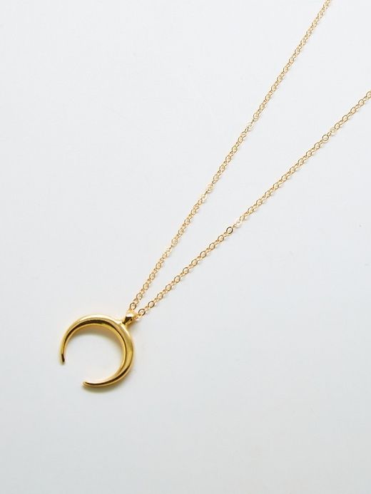 Gold Crescent Moon Necklace sold by GAP