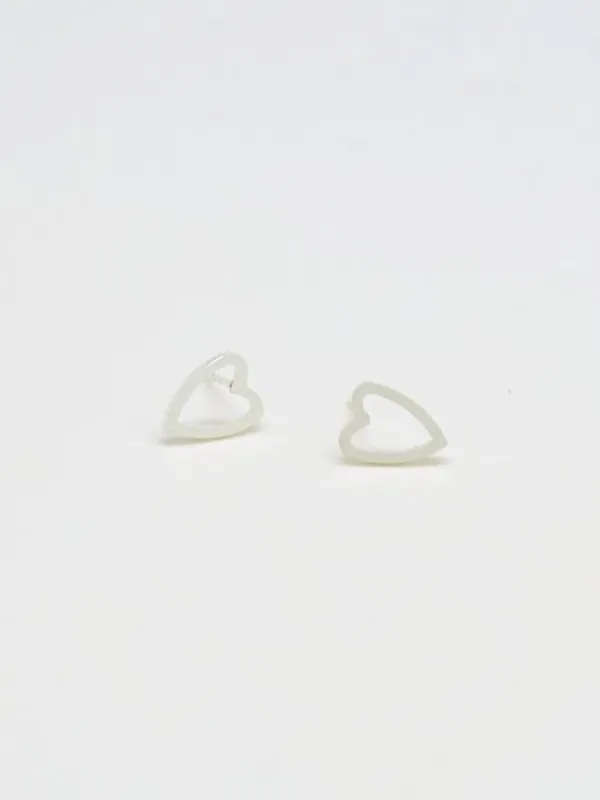 Silver Heart Outline Stud Earrings sold by GAP