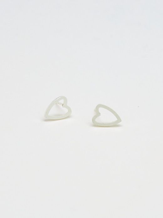 Silver Heart Outline Stud Earrings sold by GAP