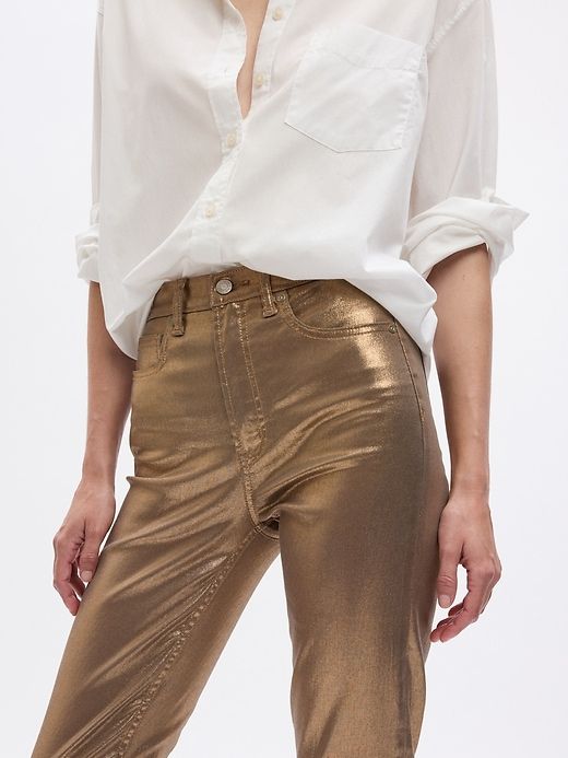 High Rise Metallic Vintage Slim Jeans sold by GAP product image thumbnail 3