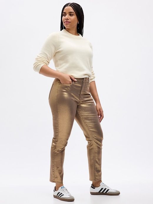 High Rise Metallic Vintage Slim Jeans sold by GAP product image thumbnail 4