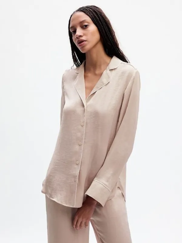 Satin PJ Top sold by GAP