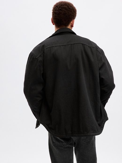 Sherpa-Lined Denim Utility Shirt sold by GAP product image thumbnail 4
