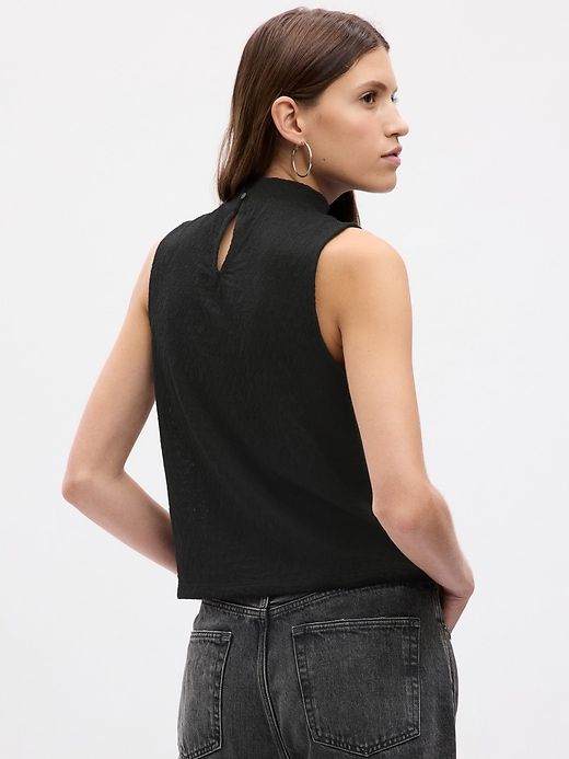 Modern Jacquard Mockneck Tank Top sold by GAP product image thumbnail 2
