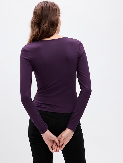 Ruched V-Neck T-Shirt sold by GAP product image thumbnail 2
