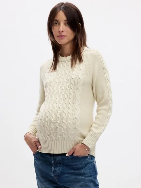 Maternity Cable-Knit Sweater sold by GAP