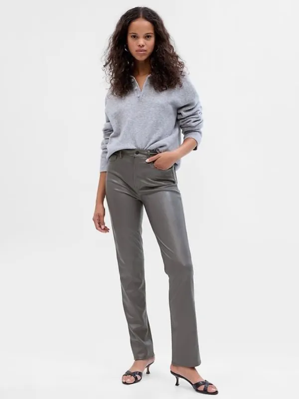 High Rise Vegan Leather Vintage Slim Pants sold by GAP