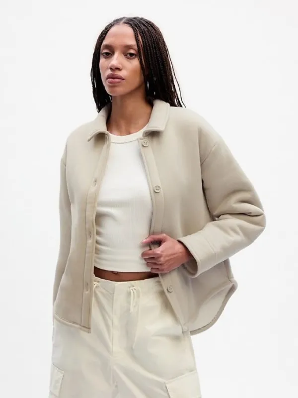 Sherpa-Lined Shirt Jacket sold by GAP