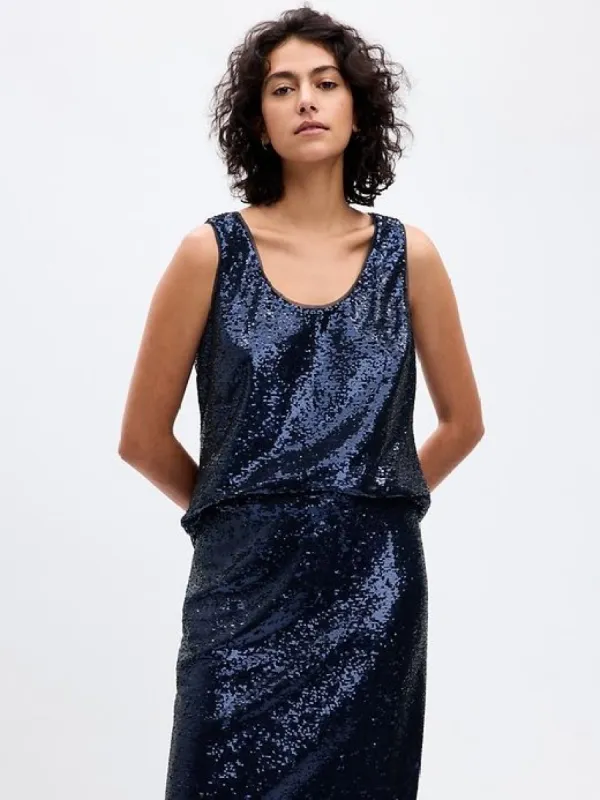 Sequin Tank Top sold by GAP