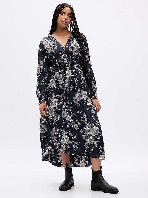 Smocked Floral Maxi Dress sold by GAP product image thumbnail 4