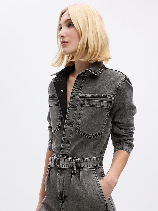 Denim Utility Jumpsuit sold by GAP product image thumbnail 3