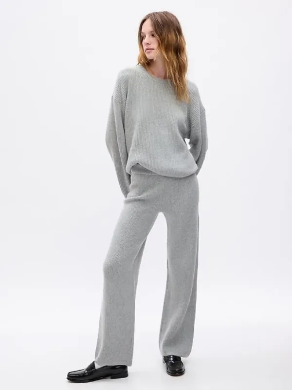 CashSoft Shaker-Stitch Sweater Pants sold by GAP