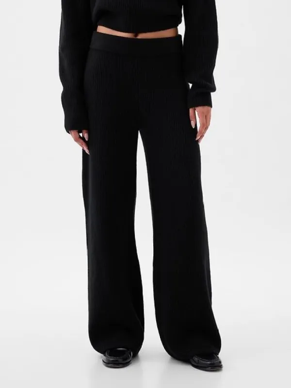 CashSoft Shaker-Stitch Sweater Pants sold by GAP