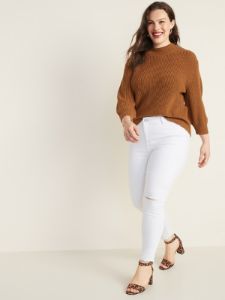 Mid-Rise Distressed Rockstar Super Skinny White Ankle Jeans for Women sold by GAP