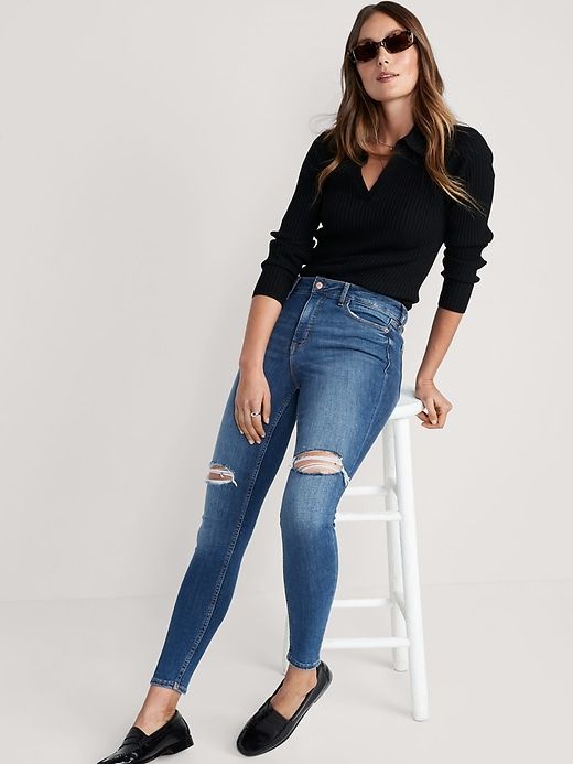 High-Waisted Rockstar Super-Skinny Jeans sold by GAP product image thumbnail 3