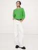 Cotton Cropped Puff-Sleeve Sweater sold by Banana Republic