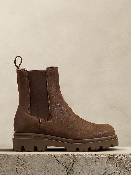 Hudson Suede Chelsea Boot sold by Banana Republic