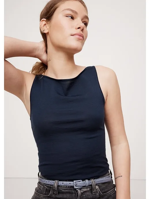 Lightweight Merino Boat-Neck Tank sold by Banana Republic product image thumbnail 3