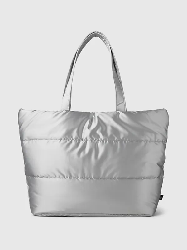 Metallic Puffer Tote Bag sold by GAP