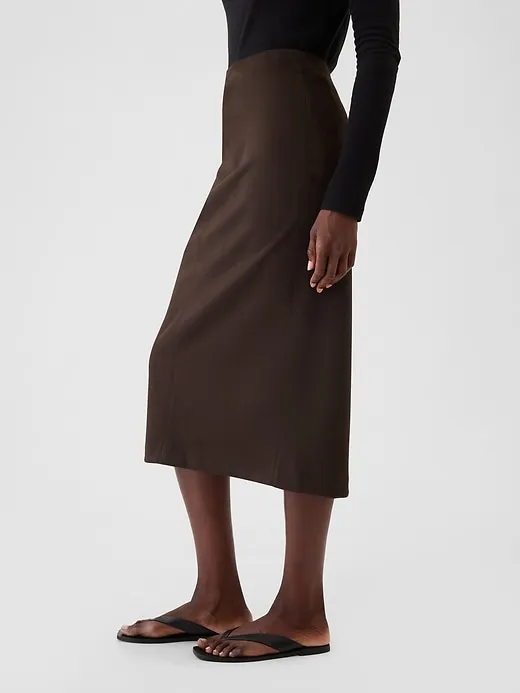 Vegan Suede Midi Skirt sold by GAP product image thumbnail 3