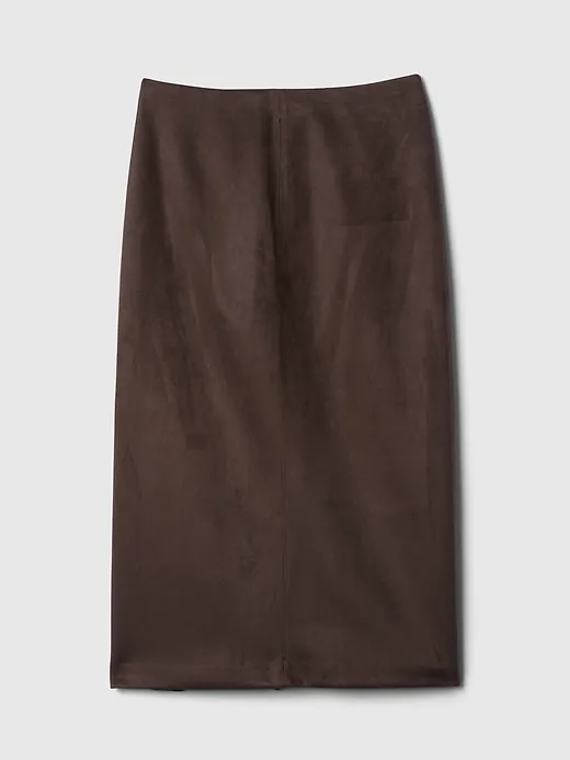 Vegan Suede Midi Skirt sold by GAP product image thumbnail 5
