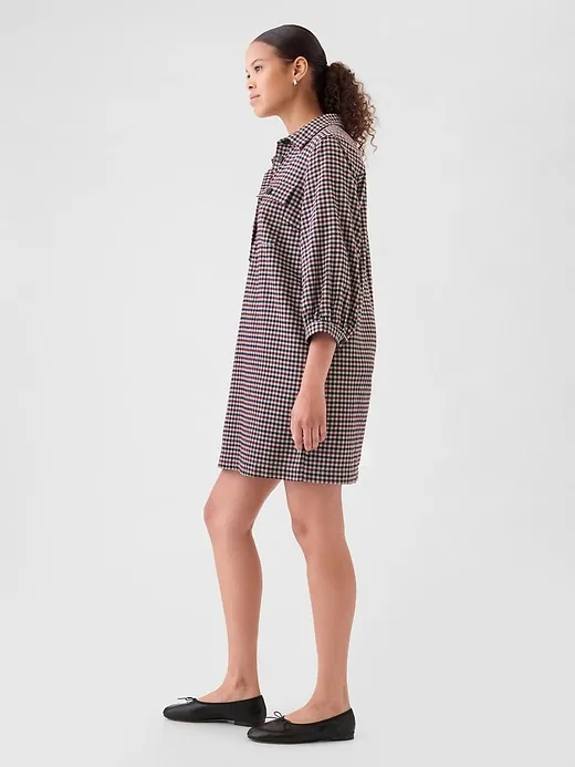 Flannel Utility Mini Shirtdress sold by GAP product image thumbnail 3