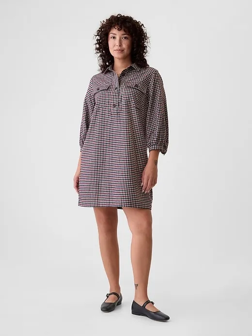 Flannel Utility Mini Shirtdress sold by GAP product image thumbnail 5