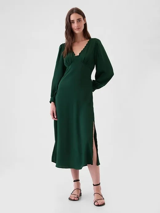 Satin Empire Midi Dress sold by GAP