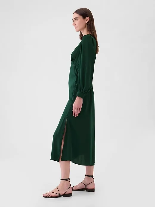 Satin Empire Midi Dress sold by GAP product image thumbnail 3