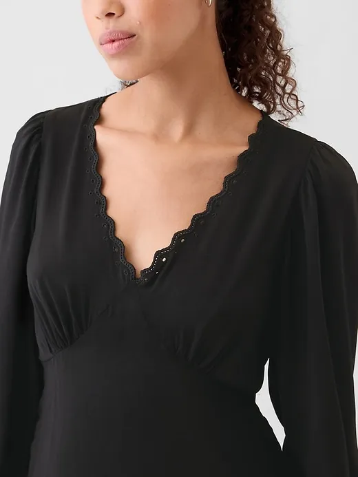 Satin Empire Midi Dress sold by GAP product image thumbnail 4