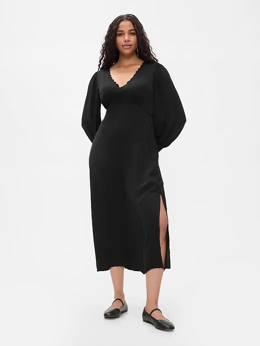Satin Empire Midi Dress sold by GAP product image thumbnail 5