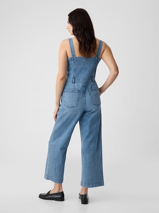 Wide-Leg Denim Jumpsuit sold by GAP product image thumbnail 5