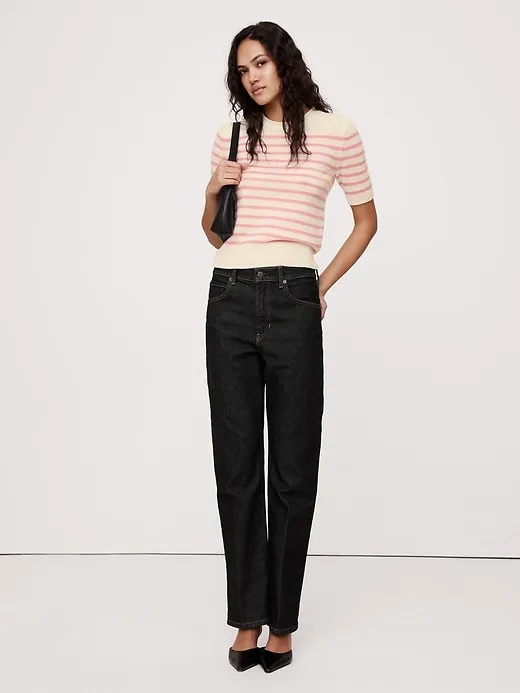 Lightweight Cashmere Short-Sleeve Sweater sold by Banana Republic