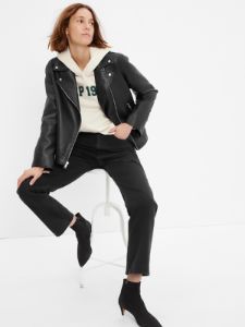 Vegan Leather Moto Jacket sold by GAP