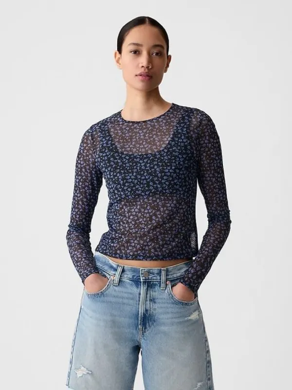 Sheer Cropped T-Shirt sold by GAP