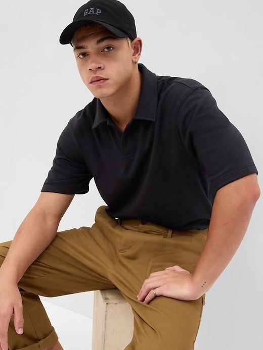 French Terry Polo Shirt sold by GAP product image thumbnail 3