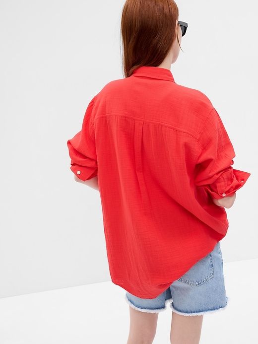 Crinkle Gauze Weekend Tunic sold by GAP product image thumbnail 3