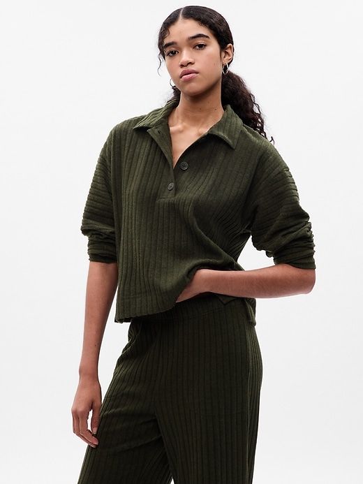 Cozy Rib Henley PJ T-Shirt sold by GAP