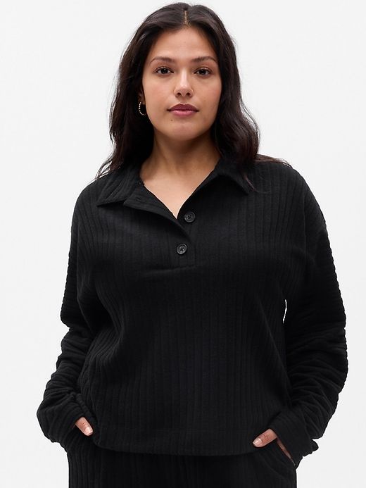 Cozy Rib Henley PJ T-Shirt sold by GAP product image thumbnail 5