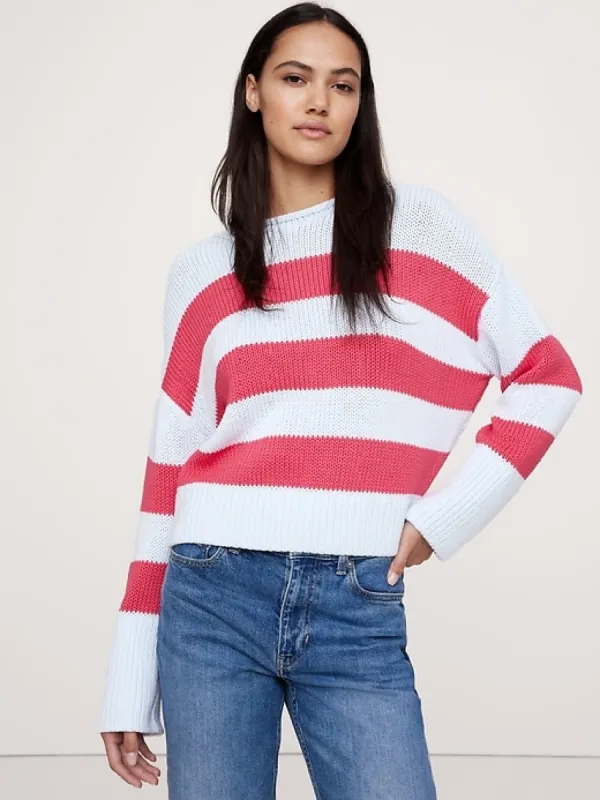 Oversized Cotton Roll-Neck Sweater sold by Banana Republic