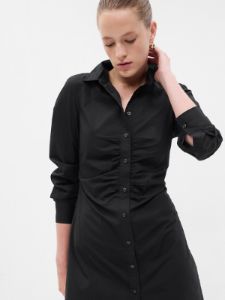 Organic Cotton Ruched Mini Shirtdress sold by GAP